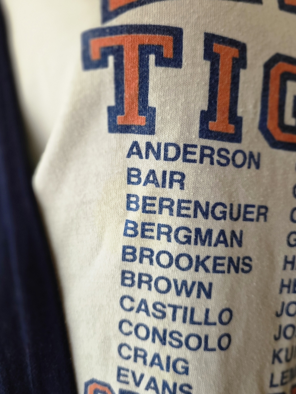Vintage 1984 Detroit Tigers Championship Team Raglan Shirt Collectors Dream XL - Picture 3 of 9